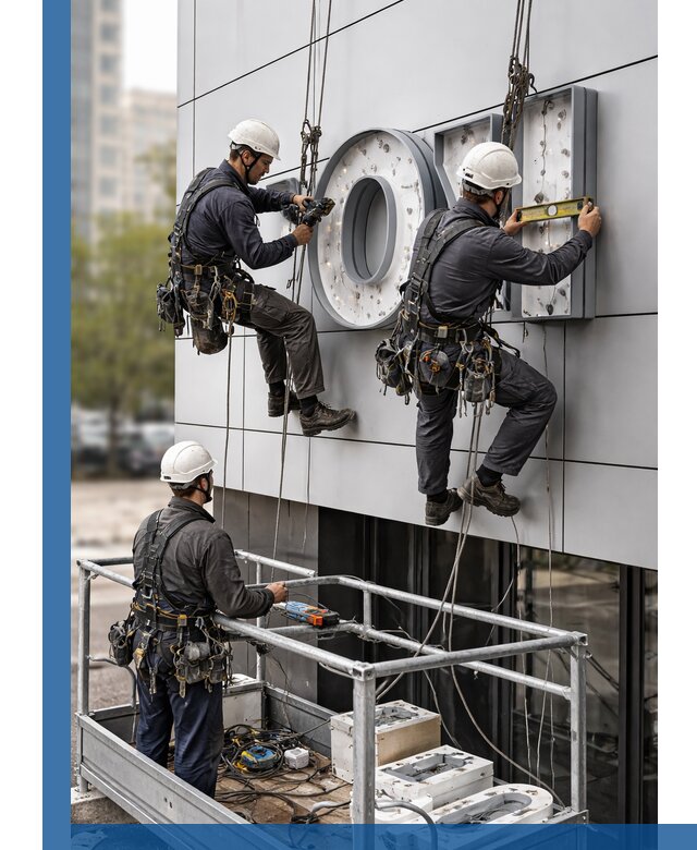 Профессиональный монтаж световых букв в Перми под ключ