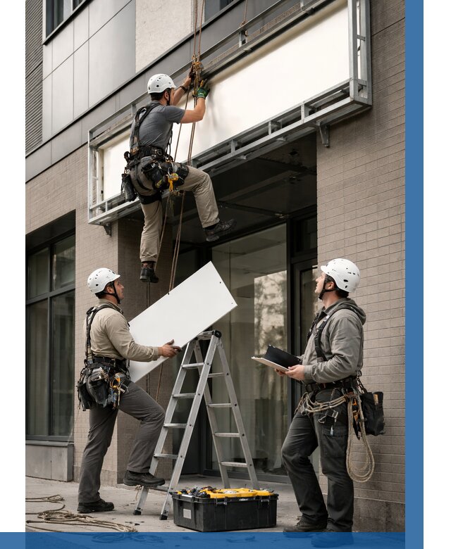 Монтаж светового короба в Перми от 6962 р. | ВЫСОТНИК-Прм