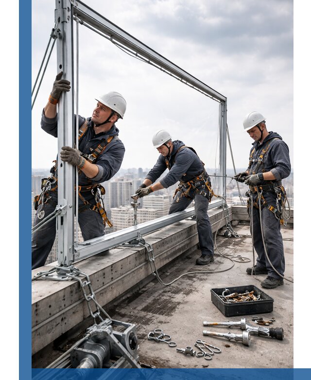 Монтаж крышных рекламных конструкций под ключ в Перми