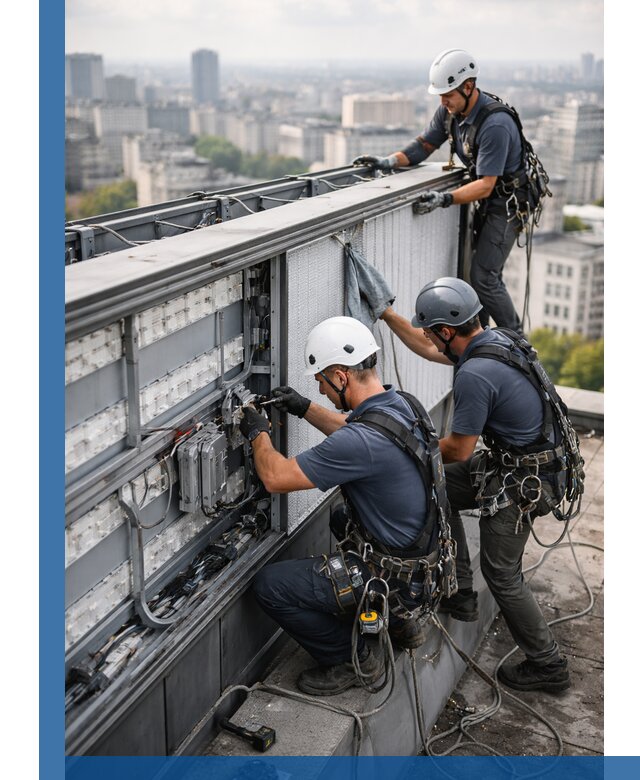 Профессиональное обслуживание крышной рекламы в Перми под ключ