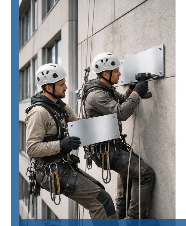 Монтаж табличек и указателей в Перми для зданий и сооружений