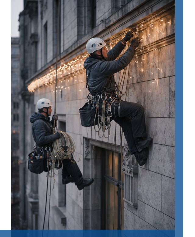 Монтаж новогодней иллюминации в Перми от 9104 р. | ВЫСОТНИК-Прм