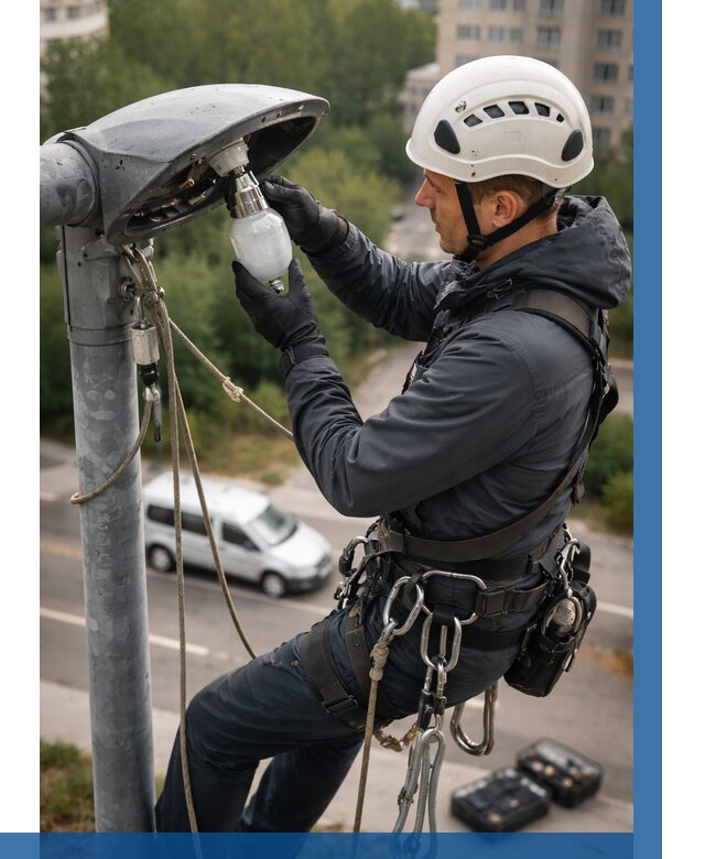 Замена ламп на высоте в Перми от 2678 р. | ВЫСОТНИК-Прм