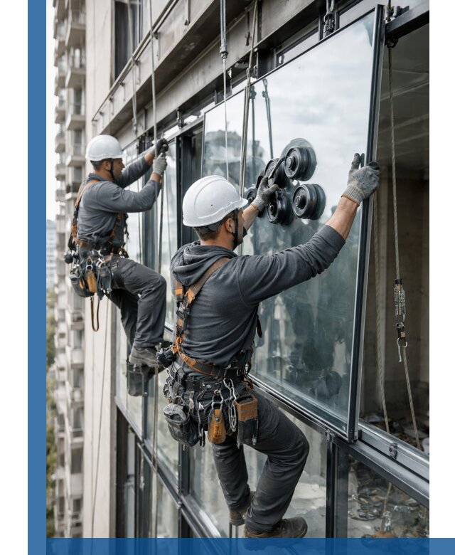 Витражное остекление фасадов и лоджий в Перми под ключ