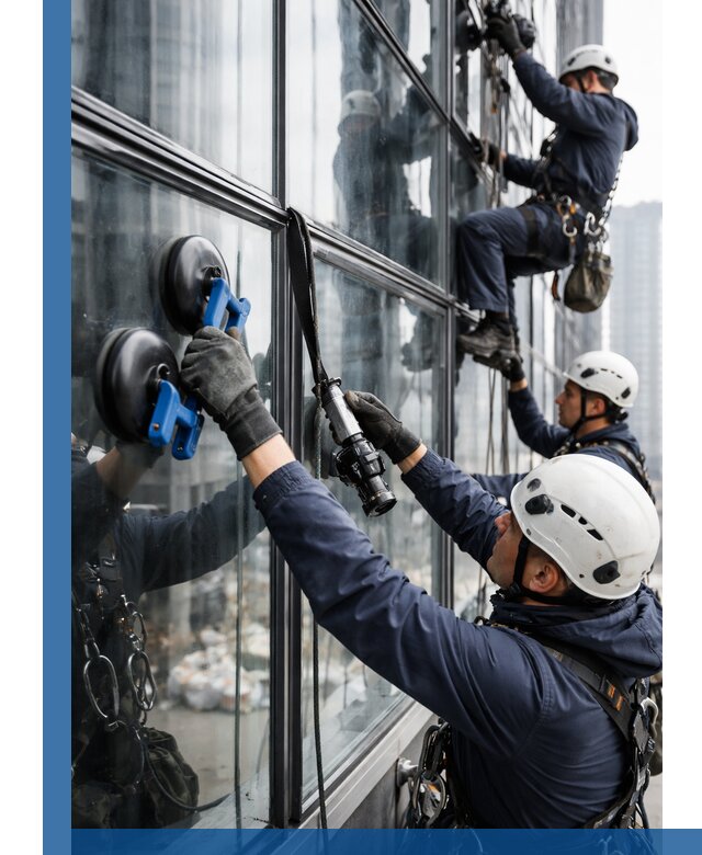 Радиусное остекление фасадов под ключ в Перми с гарантиями