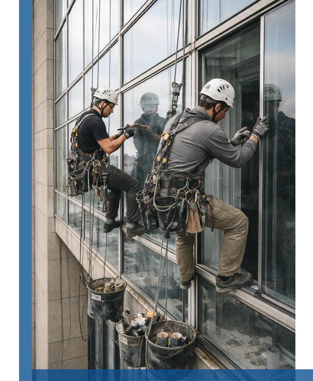 Ремонт витражных конструкций и фасадного остекления в Перми