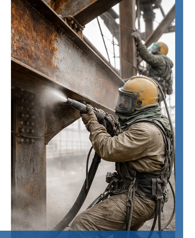 Пескоструйная очистка металлоконструкций в Перми по 643 р. ВЫСОТНИК-Прм