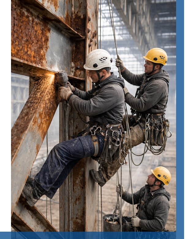 Зачистка металла от ржавчины в Перми от 375 р. | ВЫСОТНИК-Прм