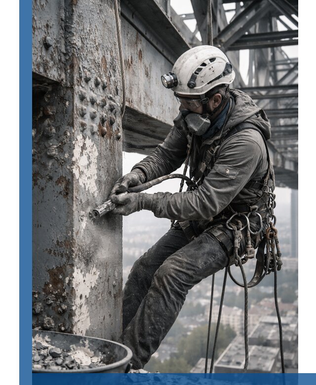 Удаление старой краски с металлических конструкций в Перми