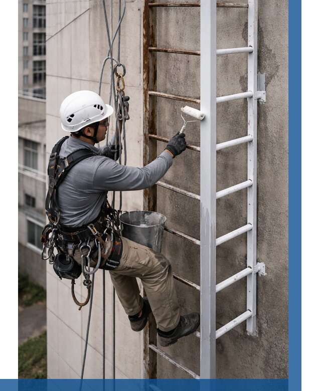 Покраска пожарных лестниц в Перми от 4820 р. | ВЫСОТНИК-Прм