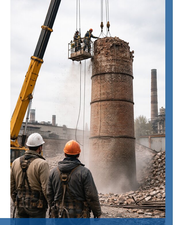 Демонтаж дымовой трубы в Перми от 96399 р. | ВЫСОТНИК-Прм, смета