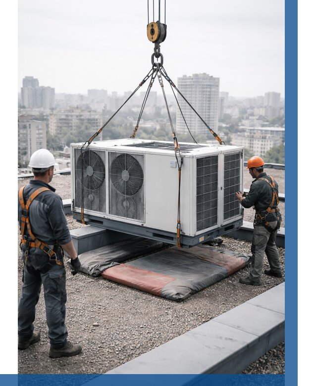 Подъем груза на крышу в Перми от 5356 р. | ВЫСОТНИК-Прм заказать