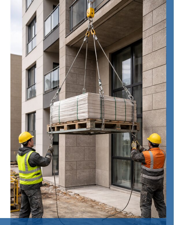 Подъем керамогранита на этаж в Перми от 3749 р. | ВЫСОТНИК-Прм