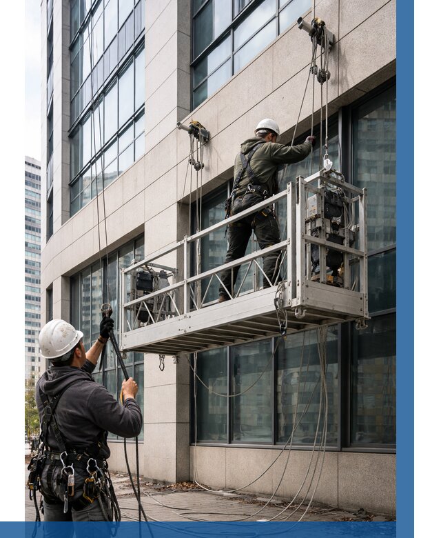 Монтаж и подъем фасадной люльки в Перми от 12853 р. | ВЫСОТНИК-Прм