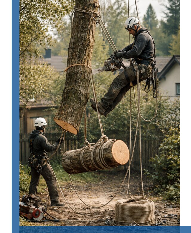 Валка деревьев частями в Перми, безопасно и аккуратно