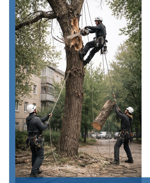 Срочное удаление аварийных деревьев в Перми с гарантией безопасности