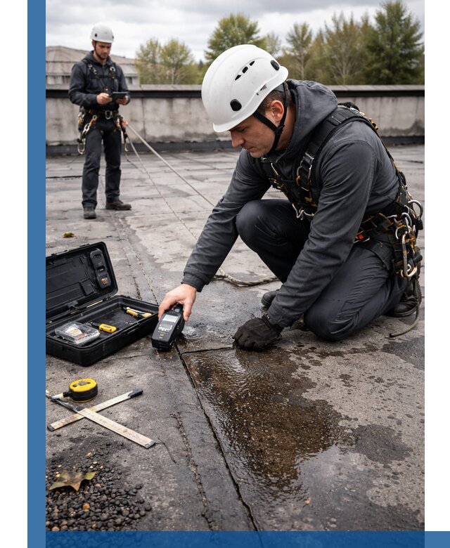 Обследование кровли на протечки и выявление дефектов в Перми