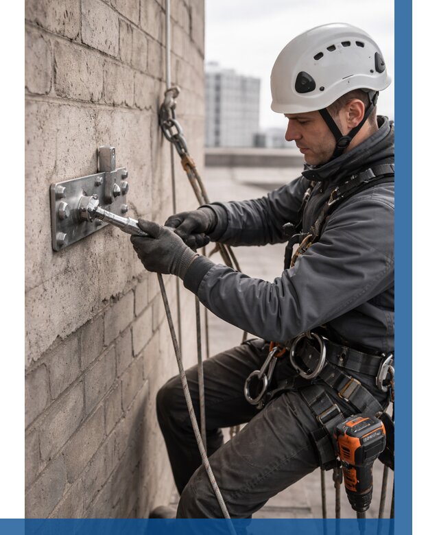 Установка анкерных точек в Перми от 3749 р. | ВЫСОТНИК-Прм