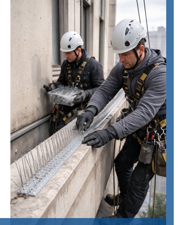 Установка шипов от птиц в Перми от 910 р. | ВЫСОТНИК-Прм