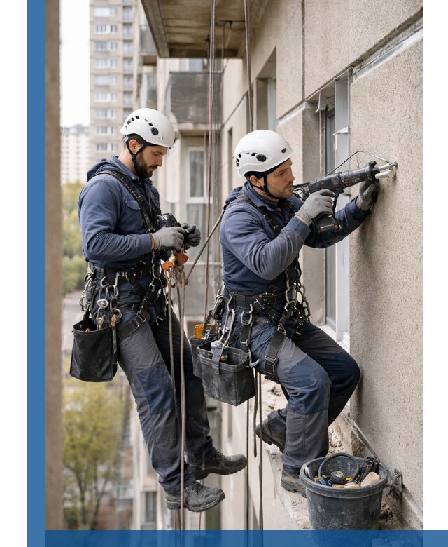 Промышленные альпинисты высотные работы и монтаж в Перми